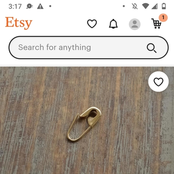 18K Safety Pin earring (Genuine Gold)